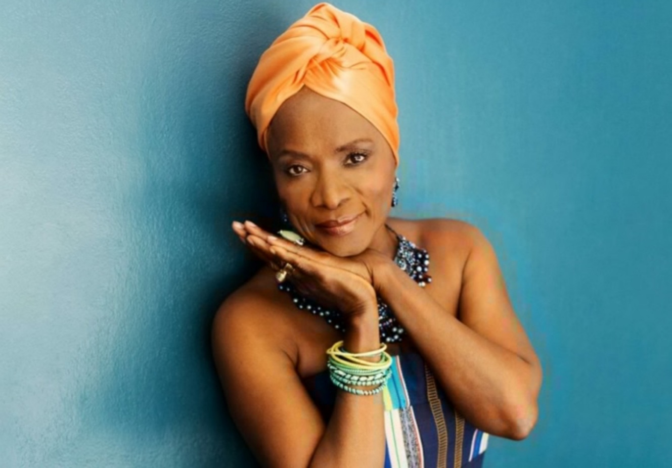 Angélique Kidjo performing on stage