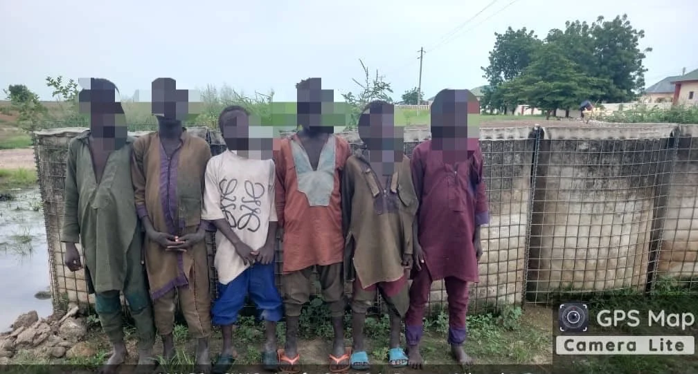 Surrendered terrorists with arms and ammunition